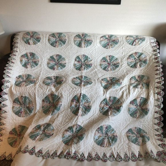 Full/queen Arxh Quilts 86x86” Spring Rhapsody And Matching Shame - Picture 1 of 6